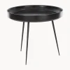 Mesa Auxiliar Bowl Table, Tablero De Madera De Mango