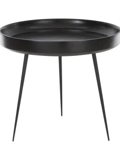 Mesa Auxiliar Bowl Table, Tablero De Madera De Mango