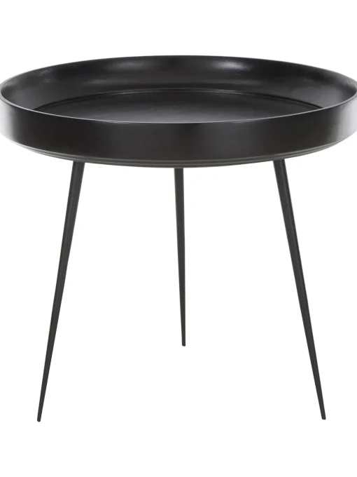 Mesa Auxiliar Bowl Table, Tablero De Madera De Mango
