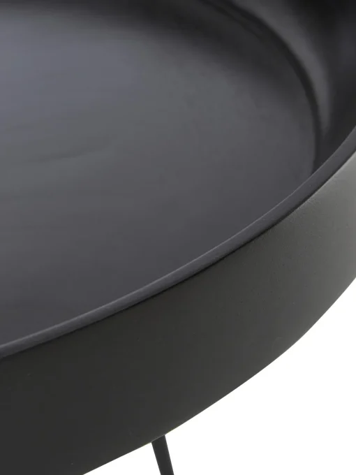 Mesa Auxiliar Bowl Table, Tablero De Madera De Mango