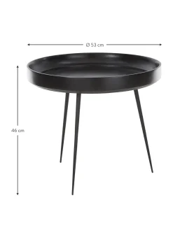 Mesa Auxiliar Bowl Table, Tablero De Madera De Mango