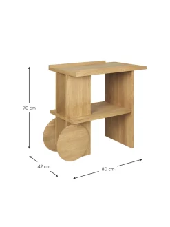 Mesa Auxiliar De Madera De Roble Axis