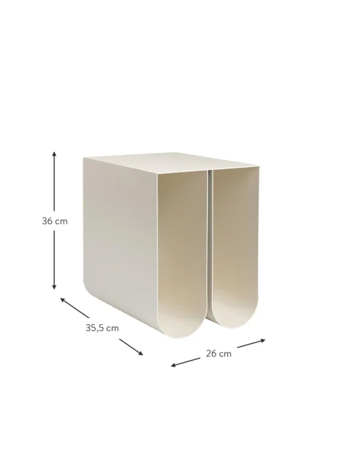 Mesa Auxiliar De Metal Curved