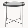 Mesa Auxiliar Plegable Cupid, Tablero De Cristal