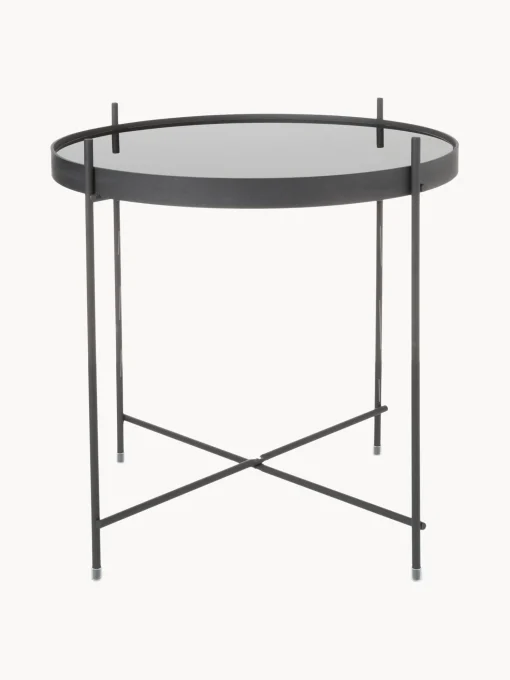 Mesa Auxiliar Plegable Cupid, Tablero De Cristal