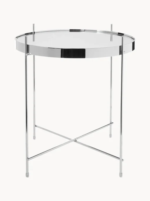 Mesa Auxiliar Plegable Cupid, Tablero De Cristal