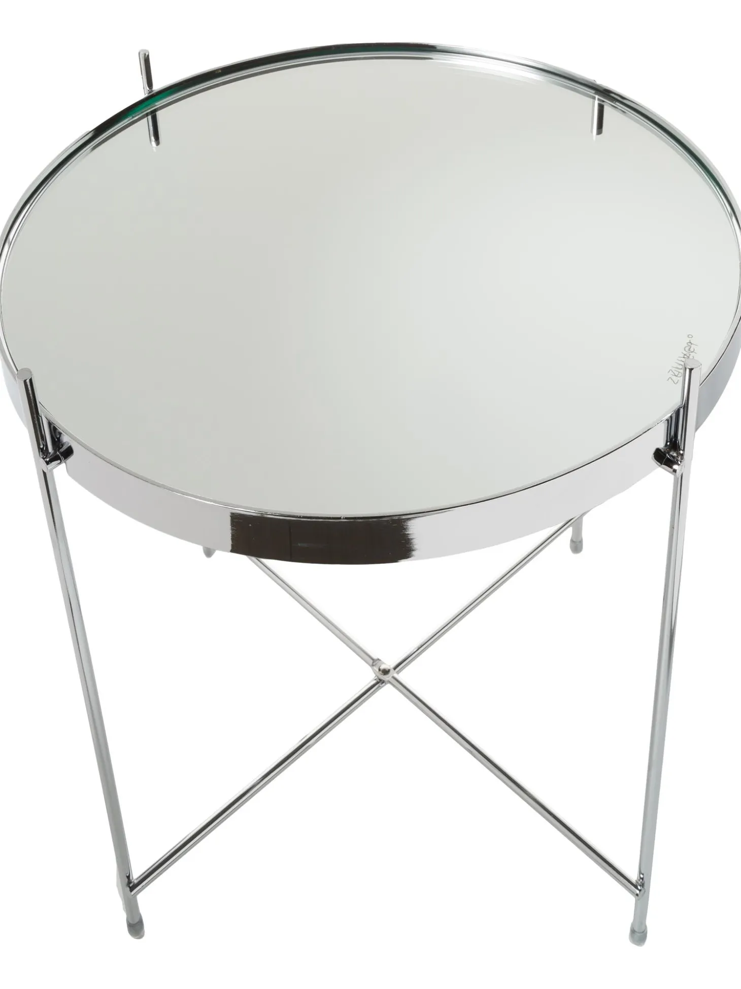 Mesa Auxiliar Plegable Cupid, Tablero De Cristal