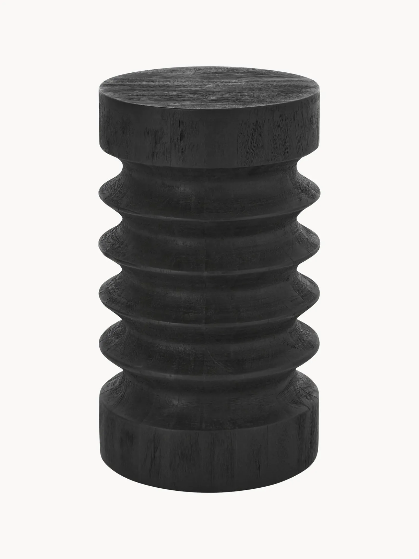 Mesa Auxiliar Redonda De Madera De Mango Ringo