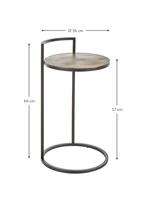 Mesa Auxiliar Redonda De Metal Circle