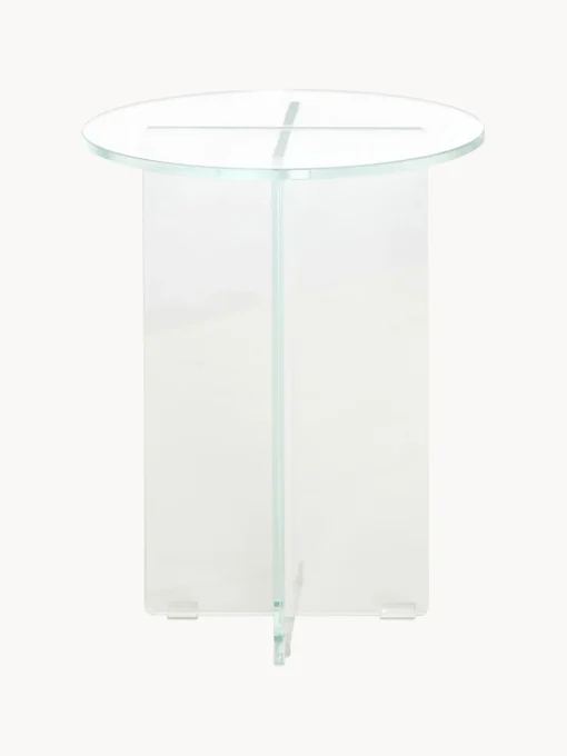 Mesa Auxiliar Redonda Iris, Tablero De Vidrio
