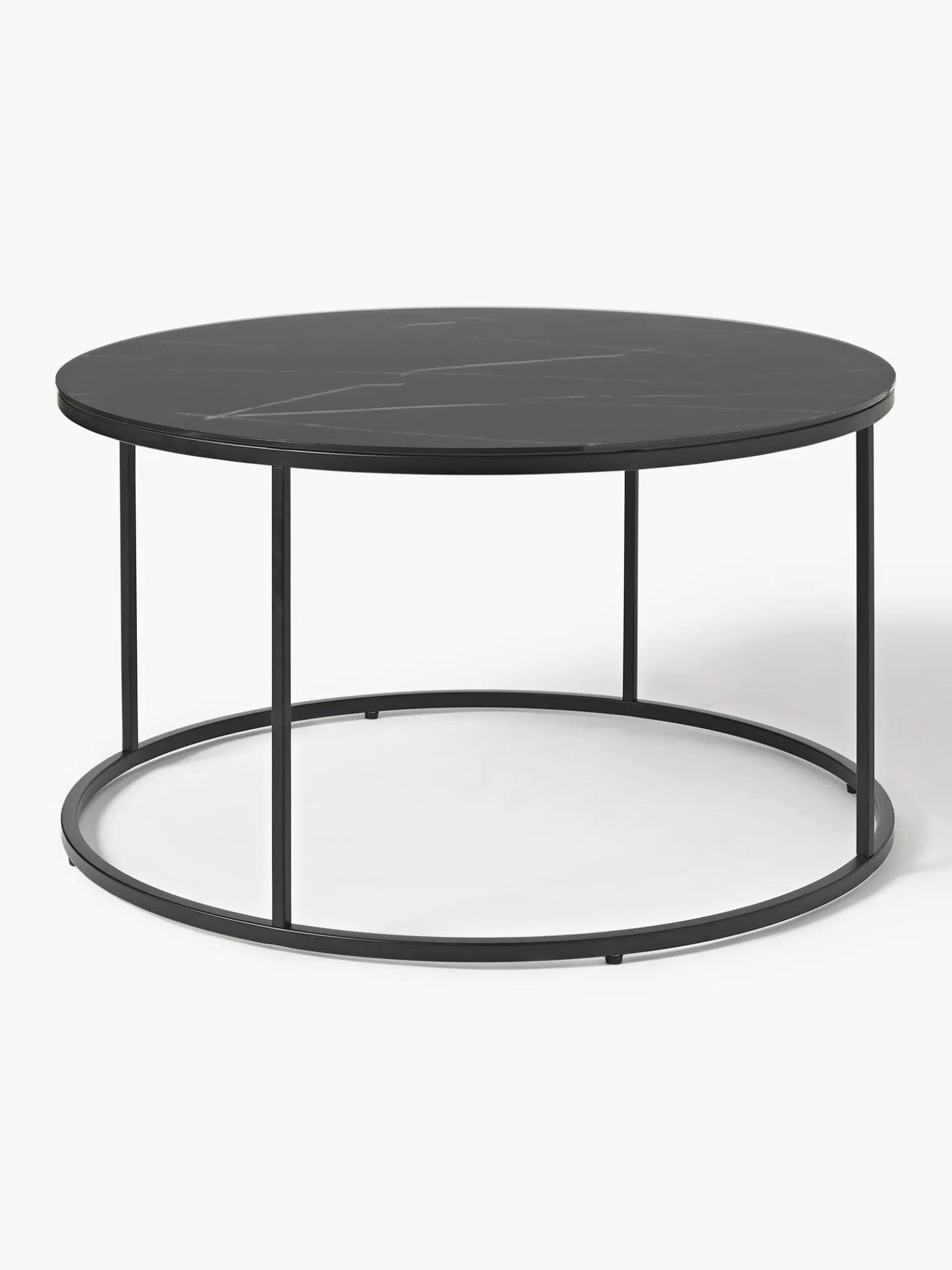 Mesa De Centro Antigua, Tablero De Vidrio En Aspecto Marmol