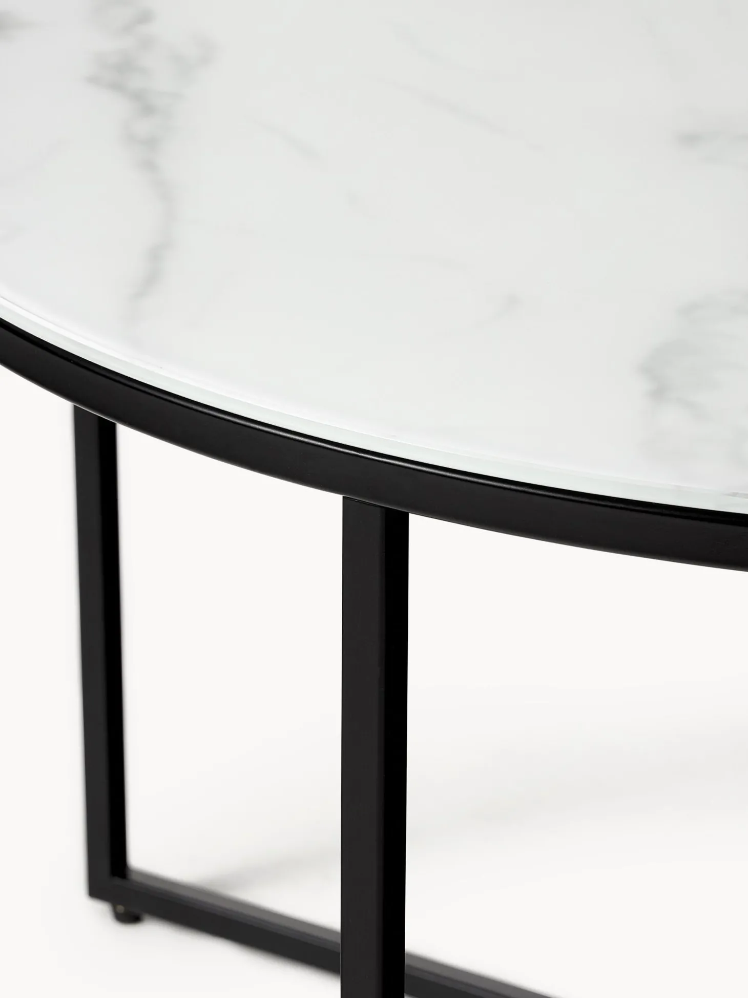 Mesa De Centro Antigua, Tablero De Vidrio En Aspecto Marmol