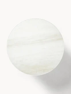 Mesa De Centro Antigua, Tablero De Vidrio En Aspecto Marmol