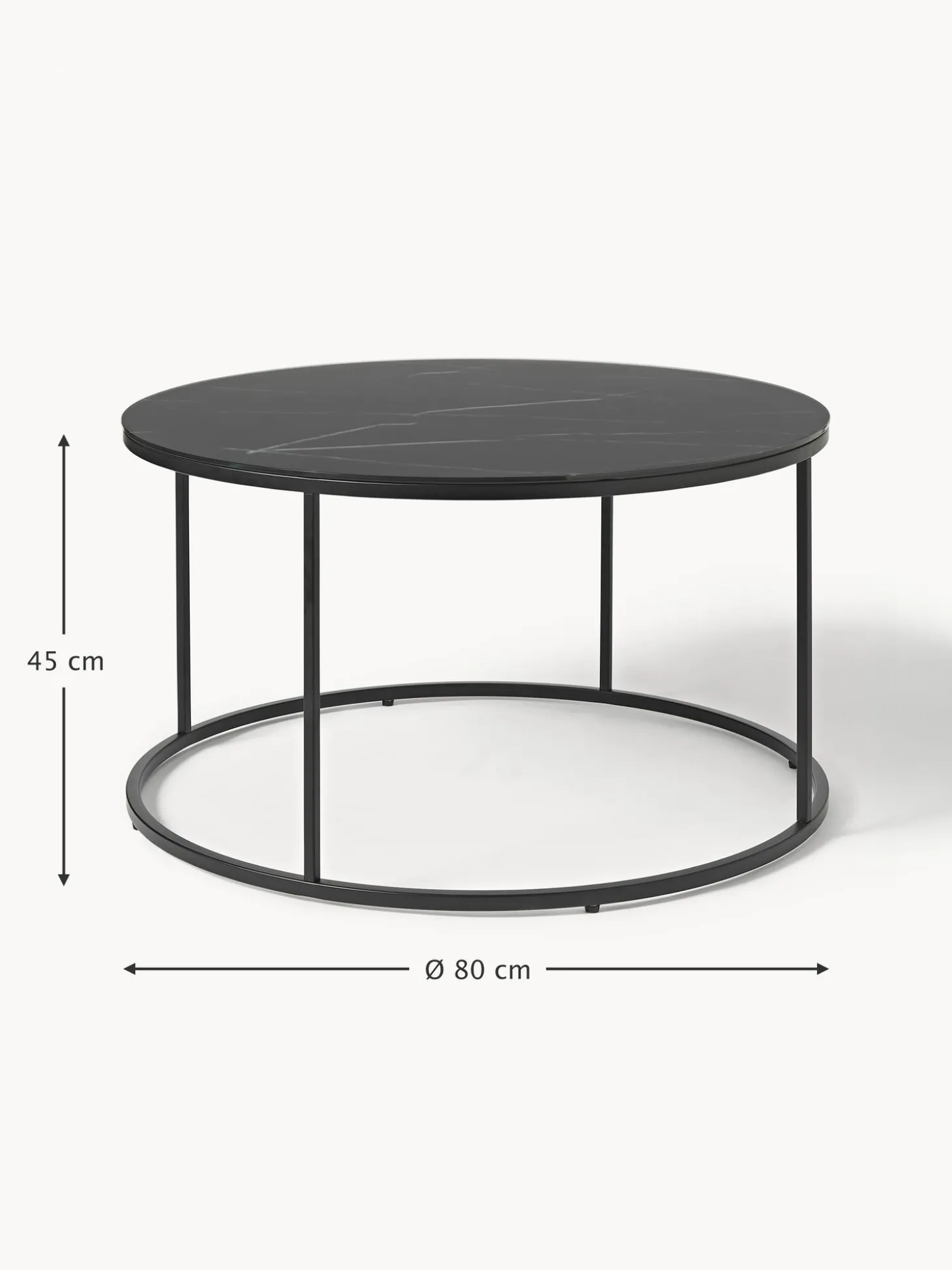 Mesa De Centro Antigua, Tablero De Vidrio En Aspecto Marmol