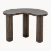 Mesa De Centro De Madera De Caucho Con Forma Organica Luppa