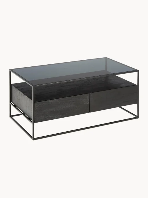 Mesa De Centro De Madera Con Cajones Theodor
