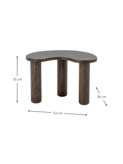 Mesa De Centro De Madera De Caucho Con Forma Organica Luppa