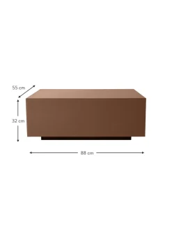 Mesa De Centro De Vidrio Espejada Block