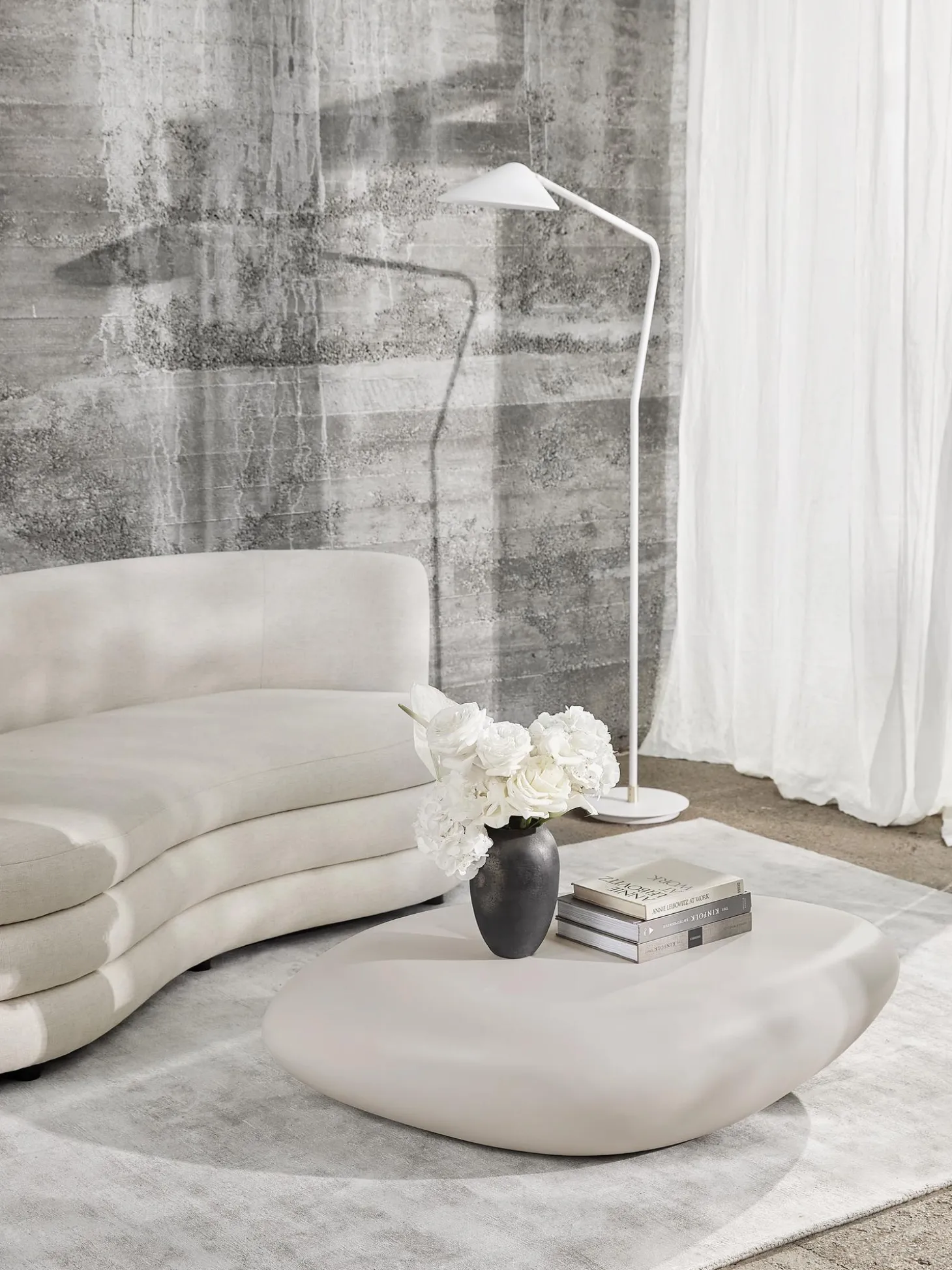 Mesa De Centro Ovalada En Forma De Piedra Pietra