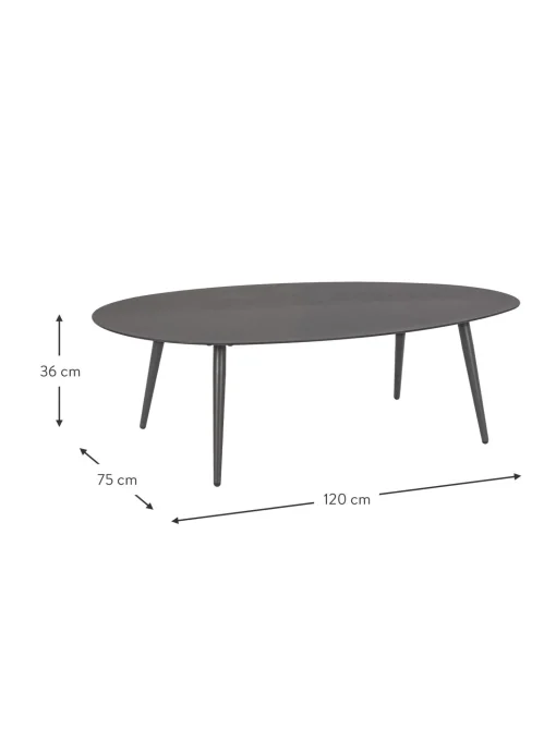 Mesa De Centro Ovalada Para Exterior Ridley