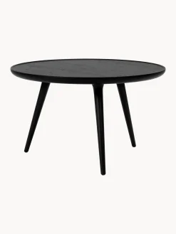 Mesa De Centro Redonda Artesanal De Madera De Roble Accent