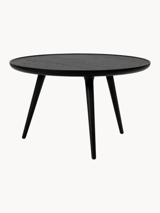 Mesa De Centro Redonda Artesanal De Madera De Roble Accent