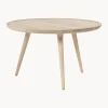 Mesa De Centro Redonda Artesanal De Madera De Roble Accent