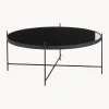 Mesa De Centro Redonda Cupid, Tablero De Vidrio Extraible