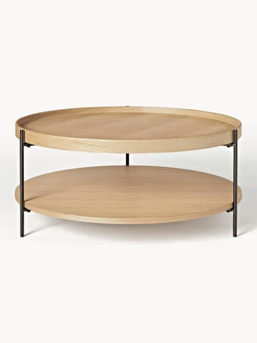 Mesa De Centro Redonda De Madera Renee