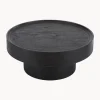 Mesa De Centro Redonda De Madera De Mango Benno