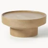 Mesa De Centro Redonda De Madera De Mango Benno