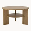 Mesa De Centro Redonda De Madera Lourdes