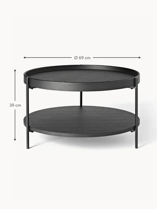 Mesa De Centro Redonda De Madera Renee