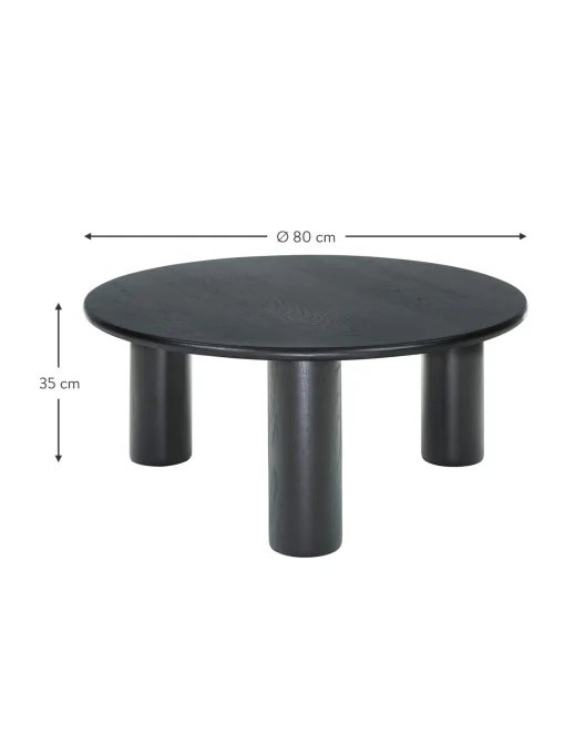 Mesa De Centro Redonda De Roble Didi