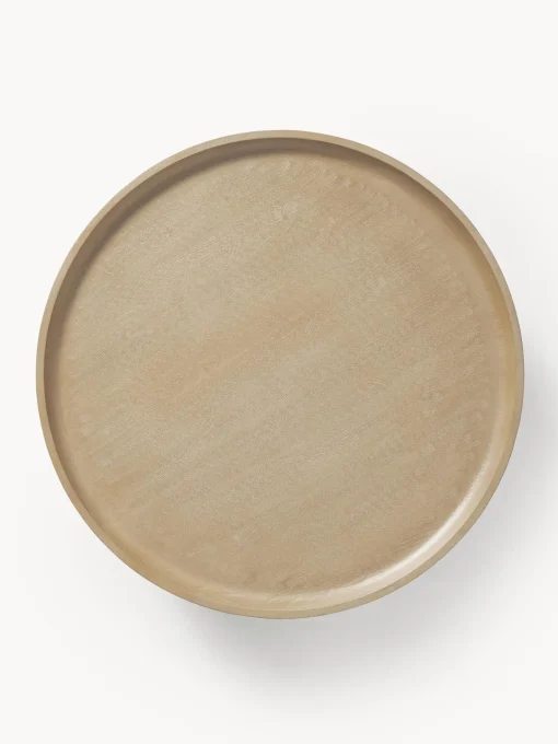 Mesa De Centro Redonda De Madera De Mango Benno