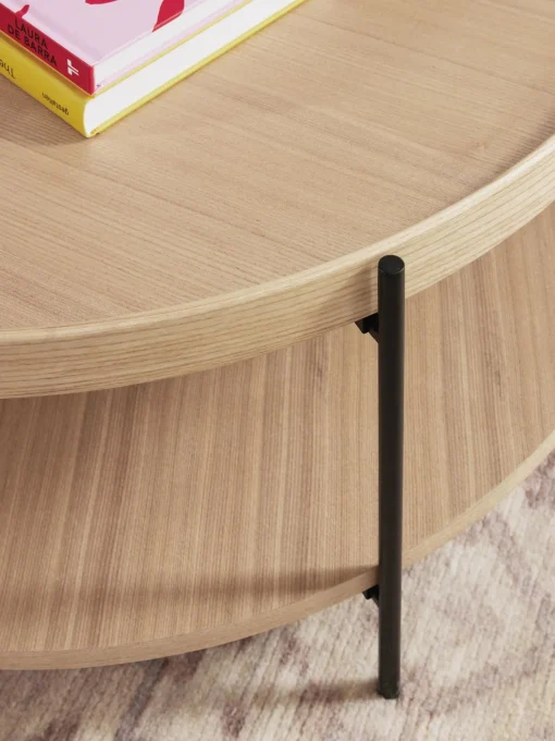 Mesa De Centro Redonda De Madera Renee