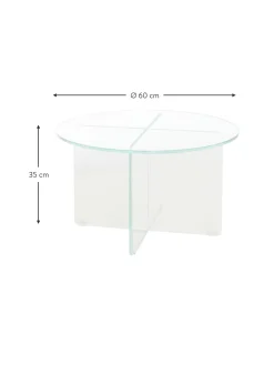 Mesa De Centro Redonda Iris, Tablero De Vidrio