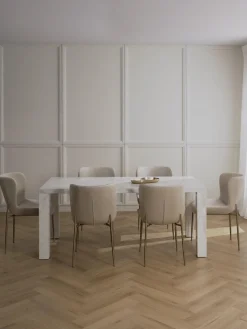 Mesa De Comedor Carl, Tablero En Aspecto Marmol, 180 X 90 Cm