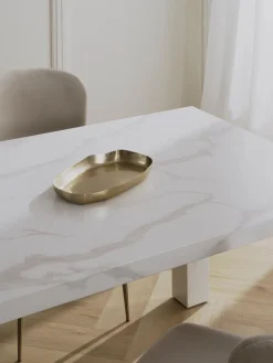 Mesa De Comedor Carl, Tablero En Aspecto Marmol, 180 X 90 Cm