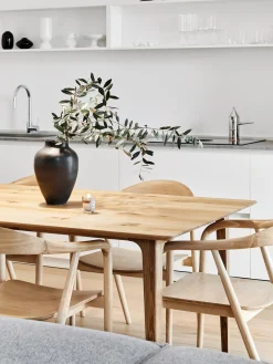 Mesa De Comedor De Madera De Roble Maciza Archie, Tamanos Diferentes