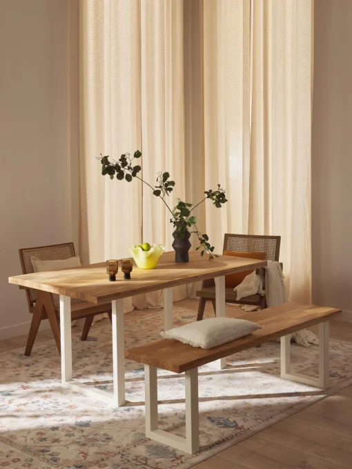 Mesa De Comedor De Madera De Roble Oliver, Diferentes Tamanos