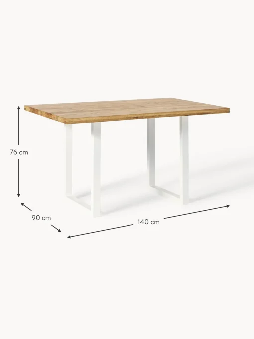 Mesa De Comedor De Madera De Roble Oliver, Diferentes Tamanos