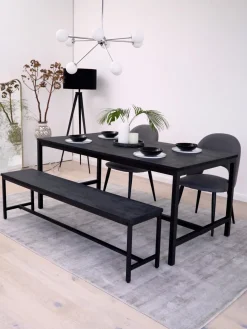 Mesa De Comedor De Madera De Mango Raw, 180 X 90 Cm