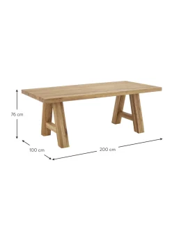 Mesa De Comedor De Madera De Roble Ashton, Tamanos Diferentes
