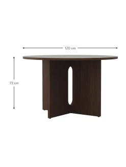 Mesa De Comedor En Roble Oscuro Androgyne, Tamanos Diferentes