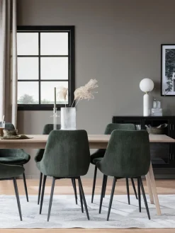 Mesa De Comedor Extensibe De Roble Nevis, 220-265 X 90 Cm