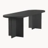 Mesa De Comedor Ovalada De Madera Cruz, 260 X 80 Cm