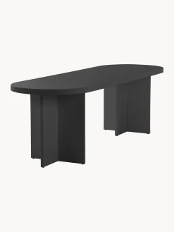 Mesa De Comedor Ovalada De Madera Cruz, 260 X 80 Cm