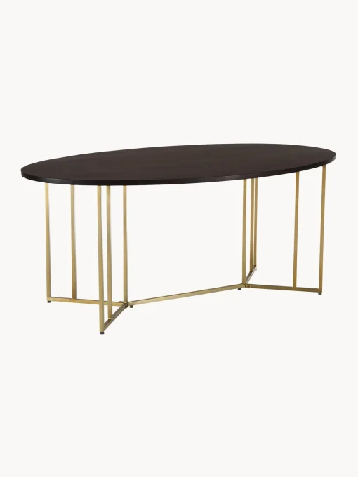 Mesa De Comedor Ovalada De Madera De Mango Luca, Tamanos Diferentes