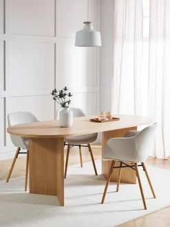 Mesa De Comedor Ovalada De Madera Toni, 200 X 90 Cm